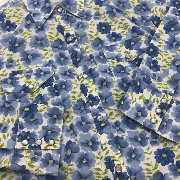 Vintage Liz Claiborne Wrangler Button Down Blouse Long Sleeve Dress Shirt - Picture 7 of 8